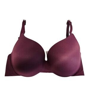 Victoria's secret wine color Incredible perfect shape bra Women's size 34D lacey